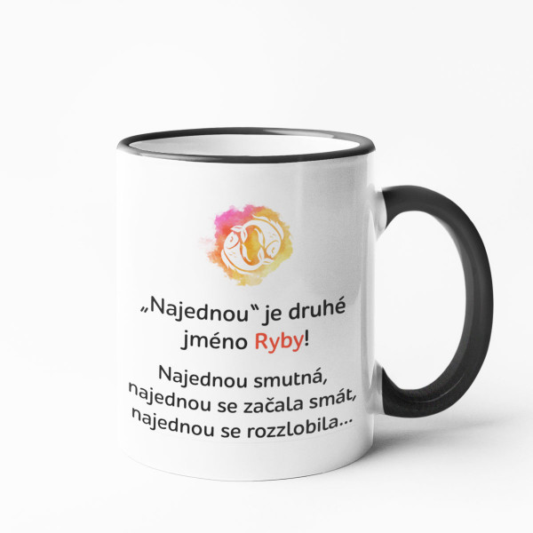 Hrnek se znamením zvěrokruhu "Ryby"