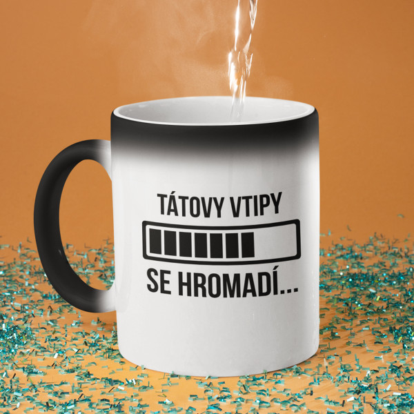 Hrnek "Tátovy vtipy se hromadí"