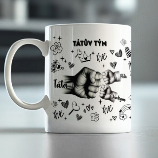 Hrnek "Tátův tým" s vlastními jmény dětí