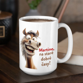 Hrnek XL "Na staré dobré časy" s vámi vybraným jménem (450ml)