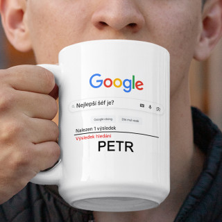 Hrnek XL "Nejlepší šéf je" s vámi vybraným jménem (450ml)