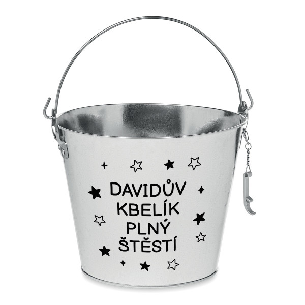 Kbelík "Kbelík plný štěstí" s vámi zvoleným jménem