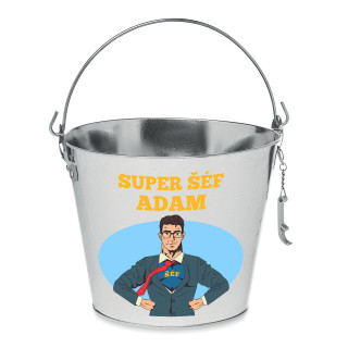 Kbelík "Pro šéfa" s vámi zvoleným jménem
