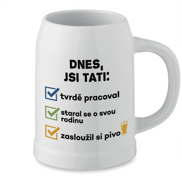 Keramický hrnek "Dnes, tati..."