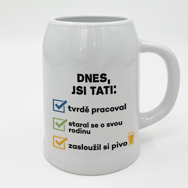 Keramický hrnek "Dnes, tati..."
