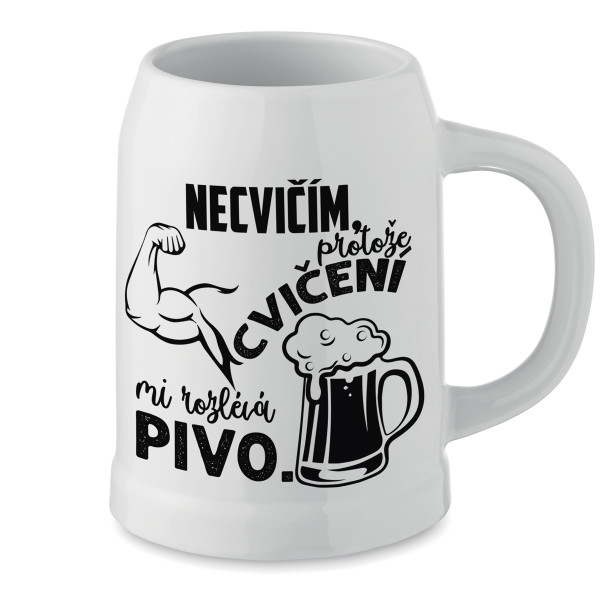 Keramický hrnek "Necvičím" Keramický hrnek "Necvičím"