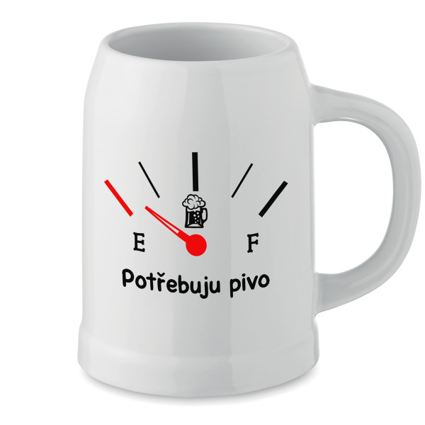 Keramický hrnek "Potřebuju pivo" Keramický hrnek "Potřebuju pivo"