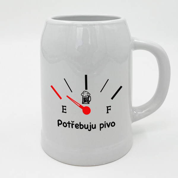 Keramický hrnek "Potřebuju pivo" Keramický hrnek "Potřebuju pivo"