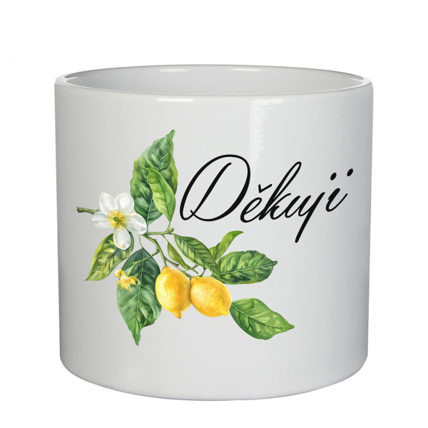 Keramický květináč "Děkuji" Keramický květináč "Děkuji"