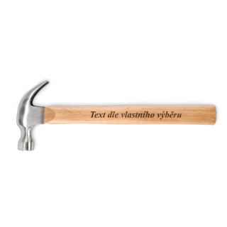 Kladivo s dřevěnou rukojetí s vlastním textem