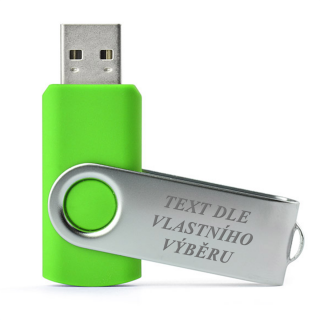 Klasický USB flash disk (s možností gravírování za příplatek) (zelený, 16 GB)