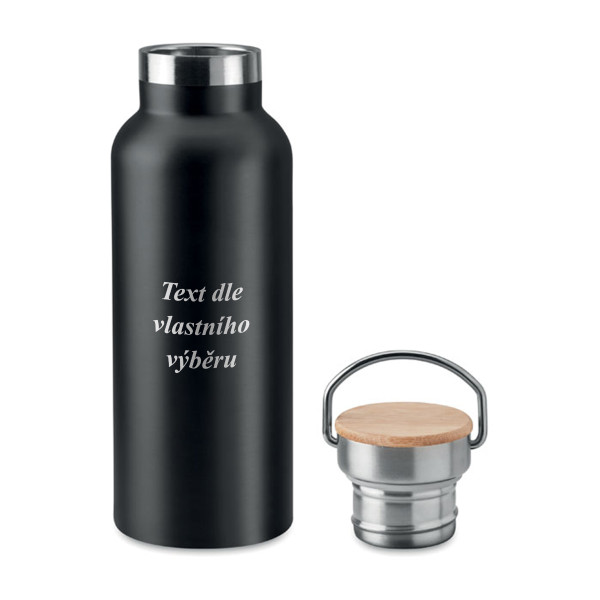 Kovová láhev na vodu "HELSINKI" s vlastním gravírovaným textem (500ml)