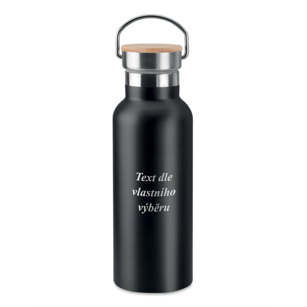 Kovová láhev na vodu "HELSINKI" s vlastním gravírovaným textem (500ml)
