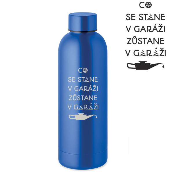 Kovová termoláhev "Zůstává v garáži" (500ml)