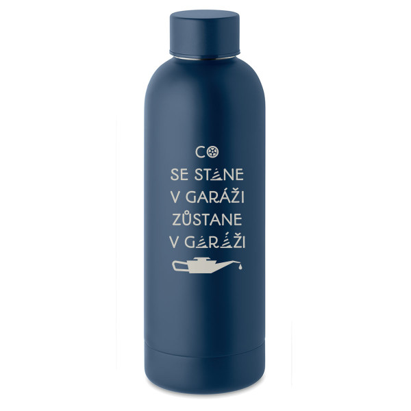 Kovová termoláhev "Zůstává v garáži" (500ml)