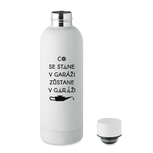 Kovová termoláhev "Zůstává v garáži" (500ml)