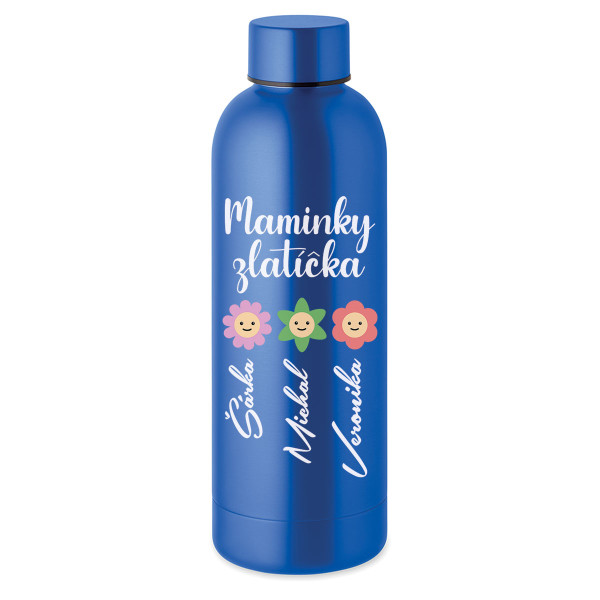 Kovová termoska "Maminky zlatíčka" s jmény podle vašeho výběru (500ml)