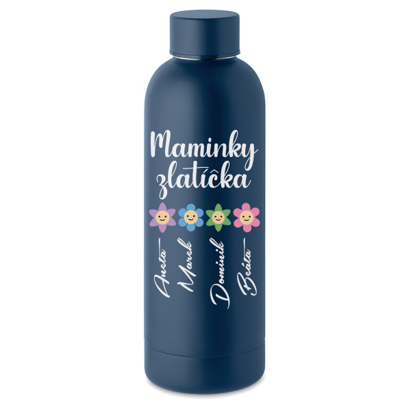 Kovová termoska "Maminky zlatíčka" s jmény podle vašeho výběru (500ml)