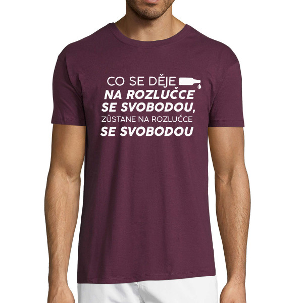 Tričko "Zůstává na rozlučce se svobodou"
