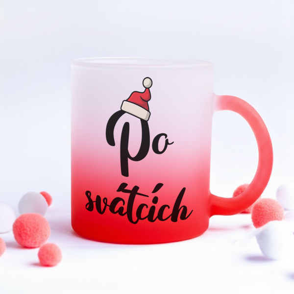 Matný skleněný pohár "Po svátcích"