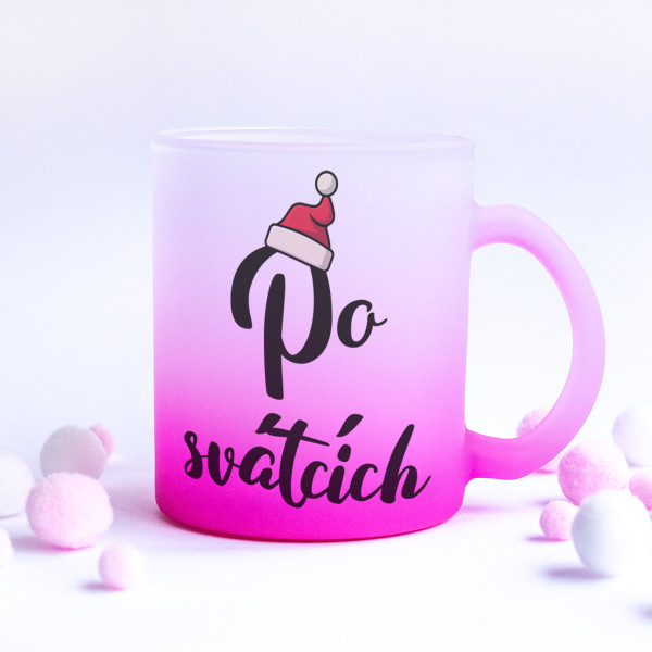 Matný skleněný pohár "Po svátcích"
