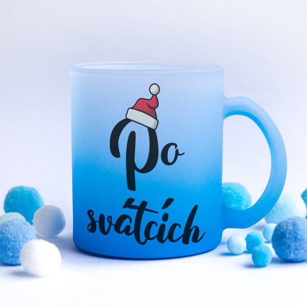Matný skleněný pohár "Po svátcích"