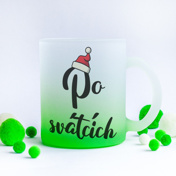 Matný skleněný pohár "Po svátcích"