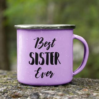 Kovový pohár "Best sister ever"