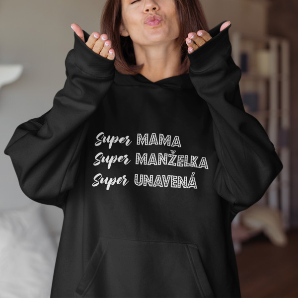 Mikina "Super máma popis"