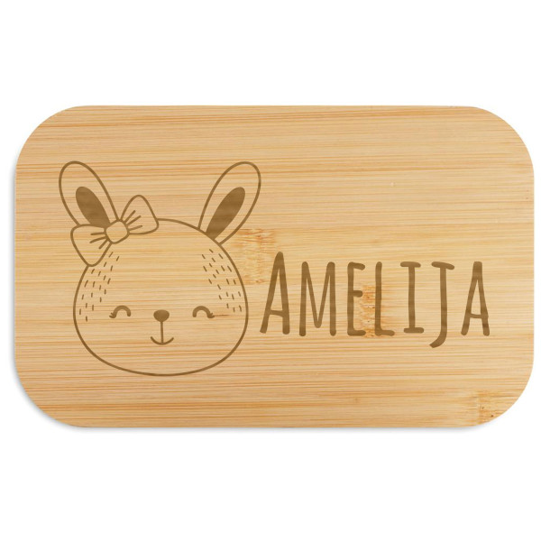 Krabička na oběd "BEIBABOX – králíček" s jménem podle vašeho výběru