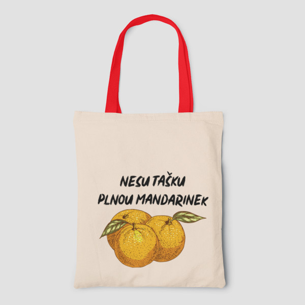 Plátěná taška "Taška plná mandarinek"
