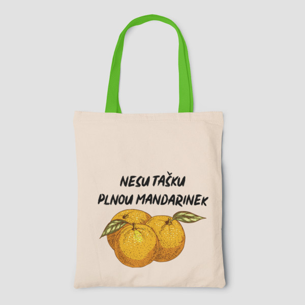 Plátěná taška "Taška plná mandarinek"