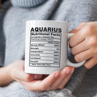 Hrnek "Aquarius Nutrition Facts"