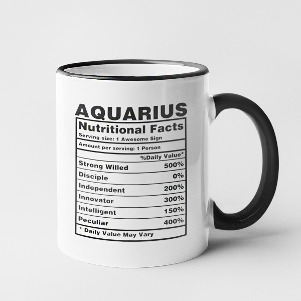 Hrnek "Aquarius Nutrition Facts"