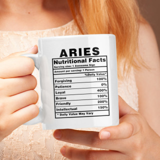 Hrnek "Aries Nutrition Facts"