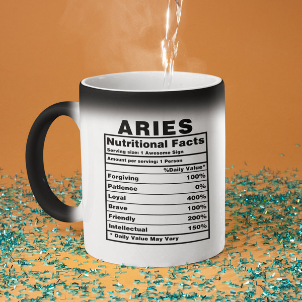 Hrnek "Aries Nutrition Facts"