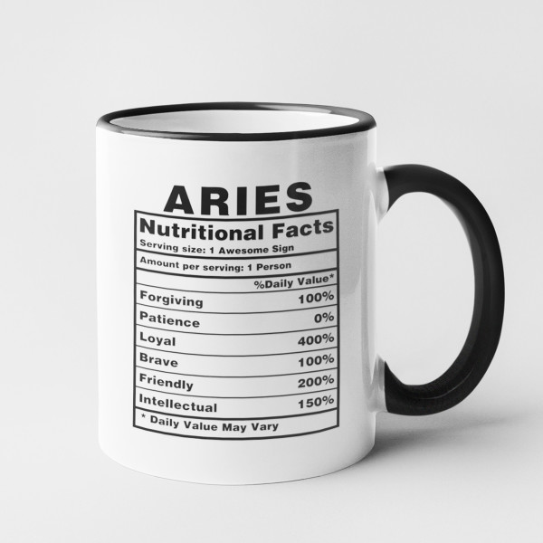 Hrnek "Aries Nutrition Facts"