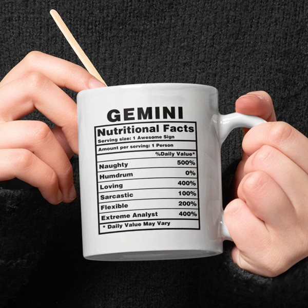 Hrnek "Gemini Nutrition Facts"