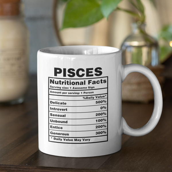 Hrnek "Pisces Nutrition Facts"