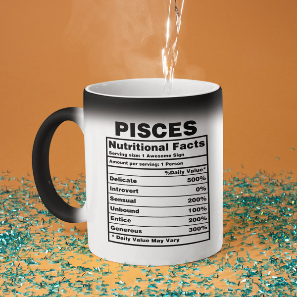 Hrnek "Pisces Nutrition Facts"