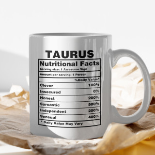 Hrnek "Taurus Nutrition Facts"