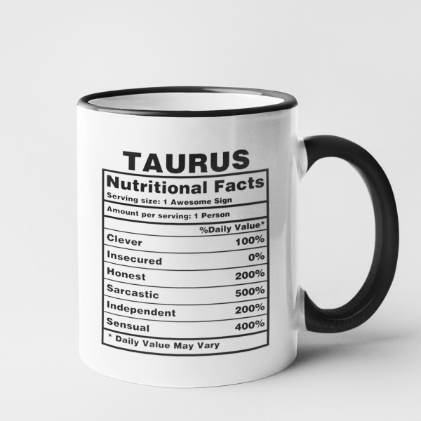 Hrnek "Taurus Nutrition Facts"