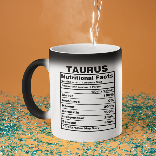 Hrnek "Taurus Nutrition Facts"