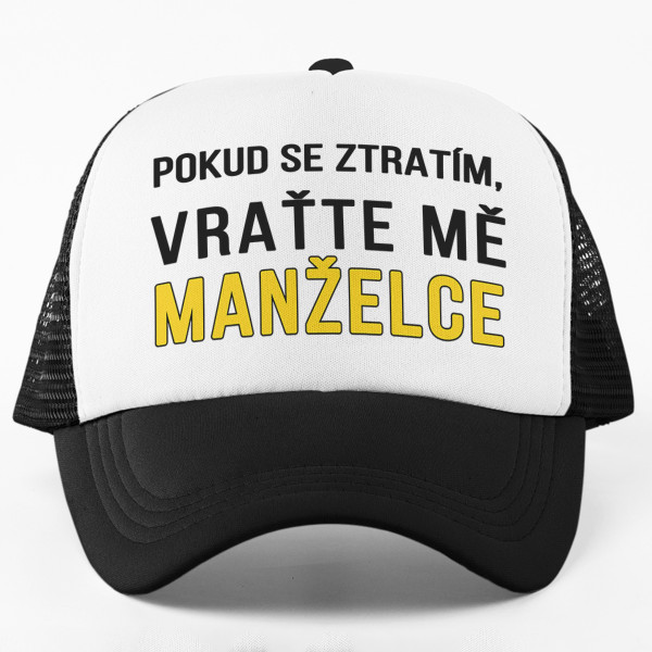 Set kšiltovek "Pokud se ztratím, vraťte mě manželce"