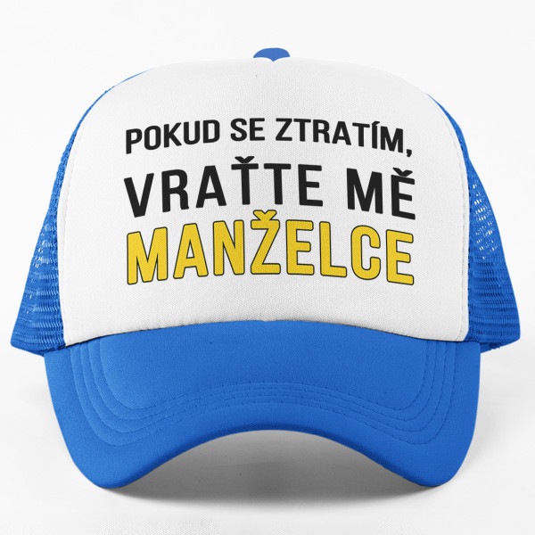 Set kšiltovek "Pokud se ztratím, vraťte mě manželce"