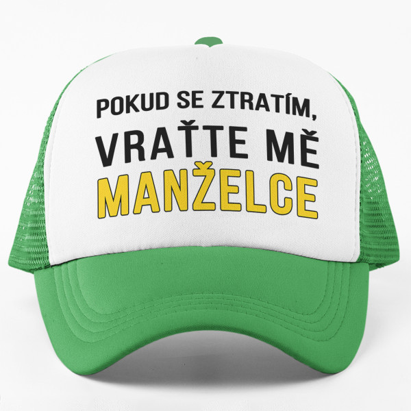 Set kšiltovek "Pokud se ztratím, vraťte mě manželce"