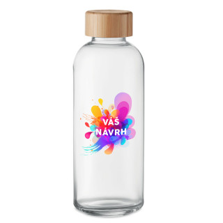 Skleněná láhev na vodu "FRIS" s vlastním designem (650 ml)