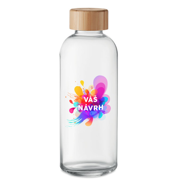 Skleněná láhev na vodu "FRIS" s vlastním designem (650 ml) Skleněná láhev na vodu "FRIS" s vlastním designem (650 ml)