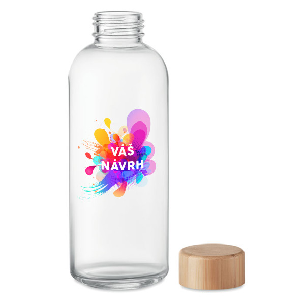 Skleněná láhev na vodu "FRIS" s vlastním designem (650 ml) Skleněná láhev na vodu "FRIS" s vlastním designem (650 ml)