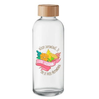 Skleněná láhev na vodu "Jsi úžasná!" (650ml)